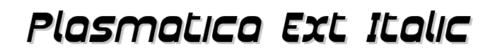 Plasmatica Ext Italic font
